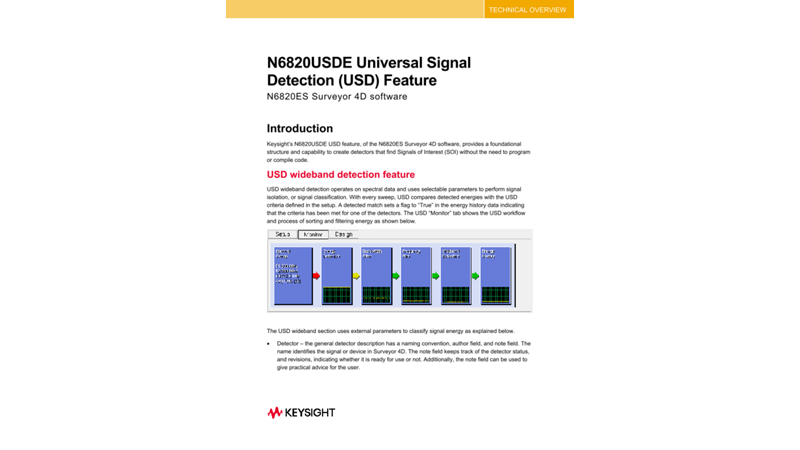 N6820USDE Universal Signal Detection (USD) Feature